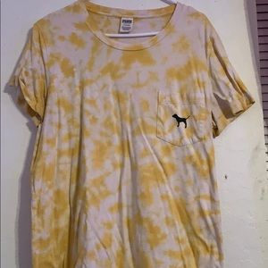 Yellow Tie Dye : PINK Tshirt